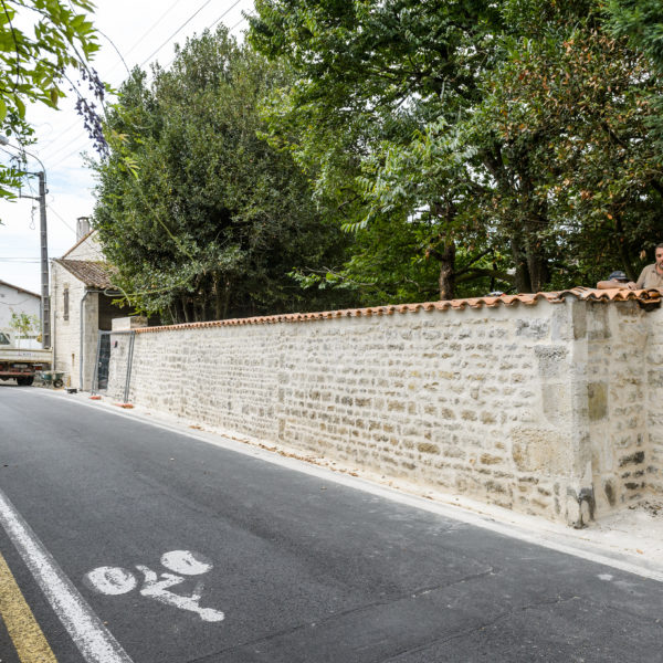 Restauration d'un mur à Niort